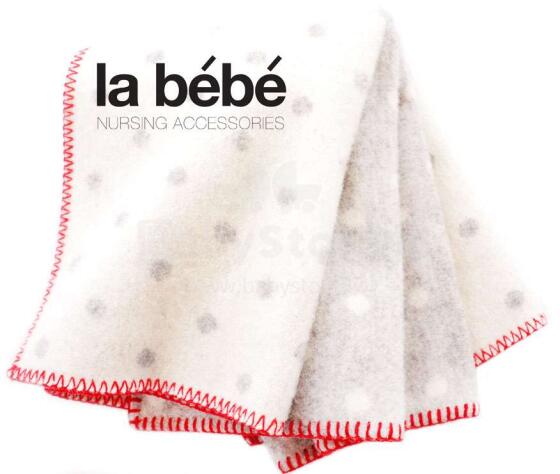 La bebe™ Merino wool Art.76557 Grey dots Baby blanket (New Zeland), 70х100 cm