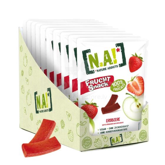 NA! Strawberry/Apple Fruit Snack Art.113527  zemeņu/ābolu strīpas 35g