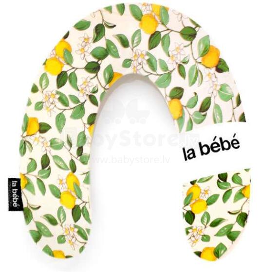 La Bebe™ Rich Cotton Nursing Maternity Pillow Memory Foam Art.113570 Lemon Tree Подковка для сна / кормления малыша, 30x104 cm
