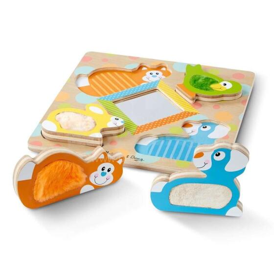 Melissa&Doug Touch&Feel Puzzle Art.11898 Koka puzle mazuļiem