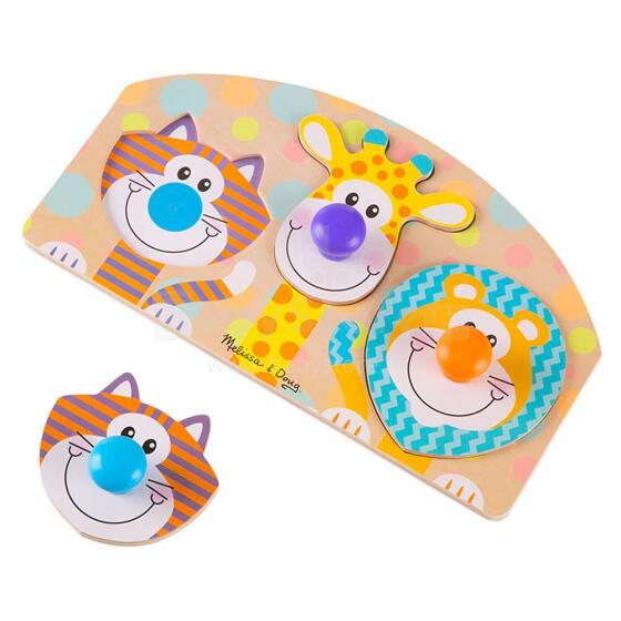 Melissa&Doug Peg Puzzle Safari Art.13439   Деревянный развивающий пазл для малышей