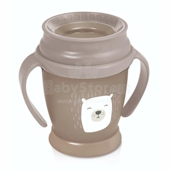 „Lovi Active Buddy Bear“ 1/600 puodelis su rankenomis 360˚ (210 ml)