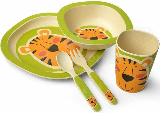 Fissman Tiger Art.8355  Детский обеденный набор  (бамбуковое волокно)