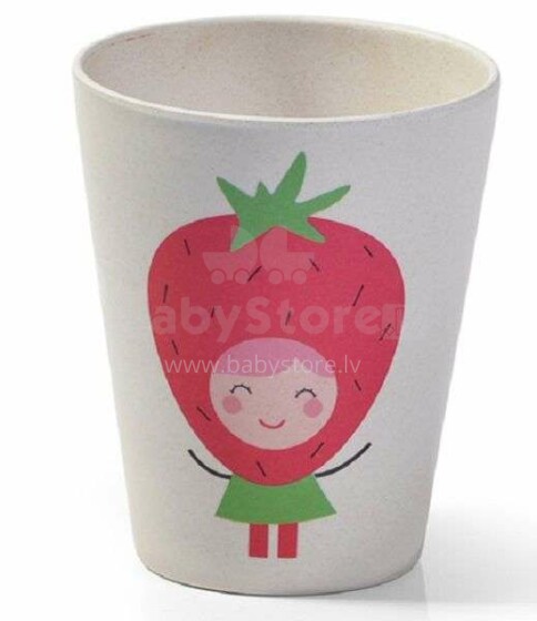 Fissman Strawberry Art.8358  Детский стаканчик (бамбуковое волокно)