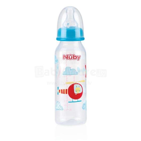 Nuby Art.1486 BLUE Anti-koliku barošanas pudele 240 ml