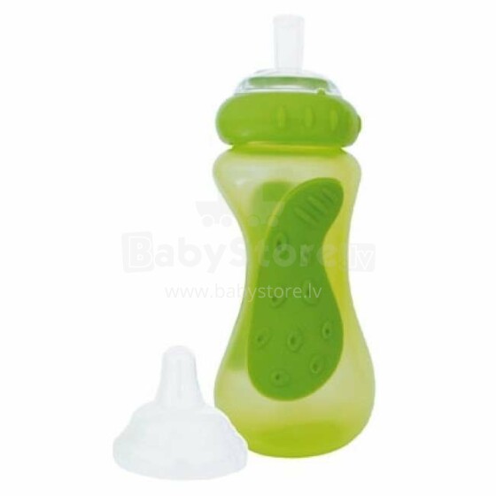 „Nuby“ menas. 1208 žalias butelis su minkštais šiaudais-Sport 300 ml