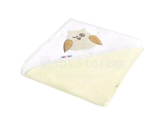 Akuku Sowka Art.A1241 Ecru Baby towel (100x100 cm)