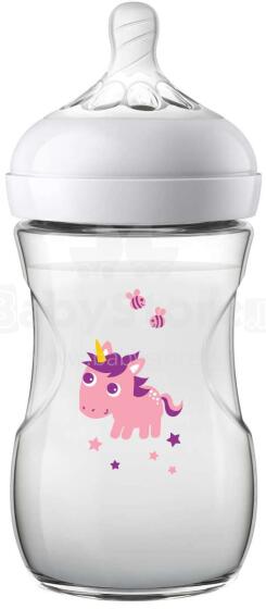 Philips Avent Natural Art.SCF070/25  Бутылочка для кормления  c медленным потоком 1M+,260мл