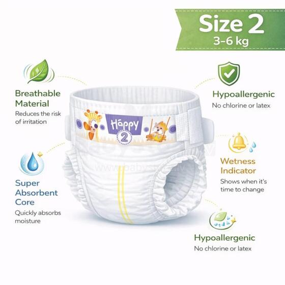 Happy Mini Baby diapers 2 size from 3-6 kg, 1 pc.