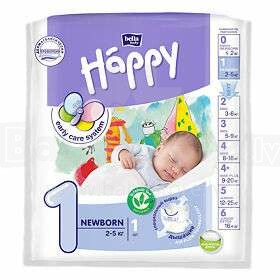 Happy Newborn Bērnu autiņbiksītes 1 izmērs no 2-5kg, 1gab.
