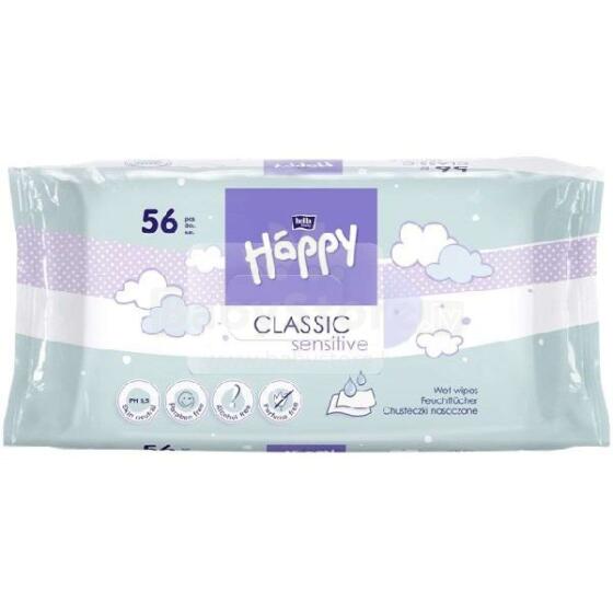 Happy Classic Sensitive Art.114841 влажные салфетки 56шт.