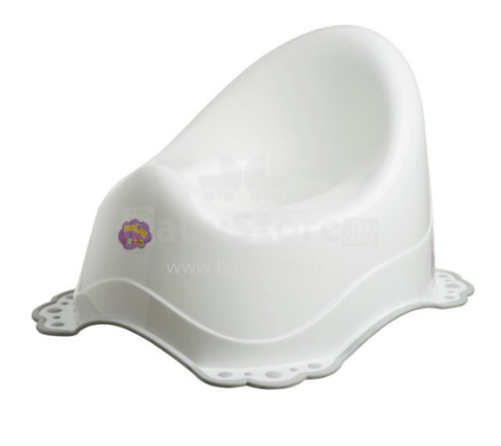 Maltex Classic Art.7200/01 White/Grey Bērnu podiņš ar neslīdošo gumīju