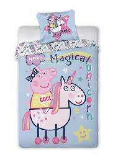 Faro Tekstylia Peppa Pig  Bedding  Art.022  Хлопковое постельное белье  160x200/70x80cm