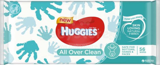 HuggiesAll Over Clean Art.41567822 Влажные салфетки  56 шт.