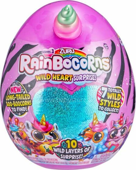 Rainbocorns Sequin Surprise Art.4020101-2738  Kvaliteetne üllatuspehme mänguasi