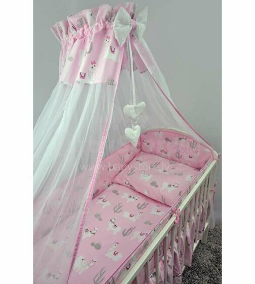 ANKRAS  LAMA pink K-6 (135,360cm)   piece bedding set