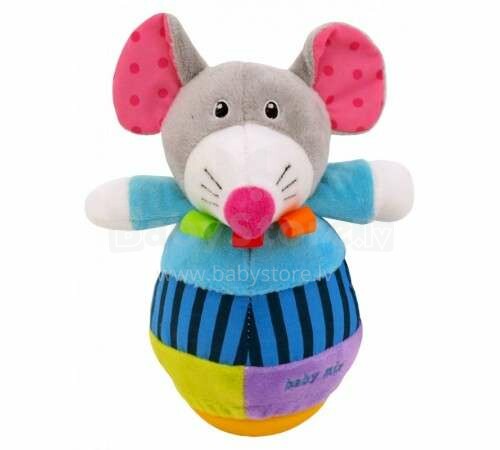 „BabyMix Rolly Polly Mouse Art.TE-8543-16M Soft“ - negrįžtama žaislinė pelė
