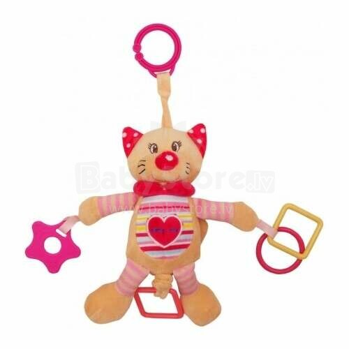 BabyMix Cat Art.44884 Žaislą galima pakabinti ant vežimėlio vibruojant