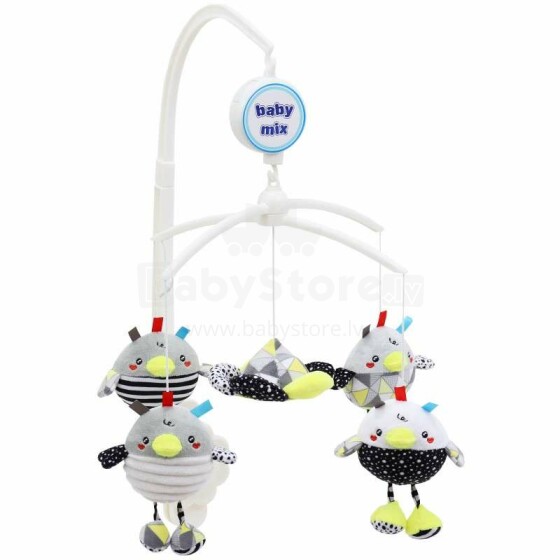 Baby Mix Musical Mobile Art.TK/478M  Музыкальная карусель с мягкими игрушками