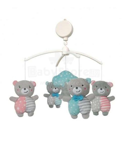 Baby Mix Musical Mobile Art.43418 Muzikālais karuselis ar plīša mantiņām