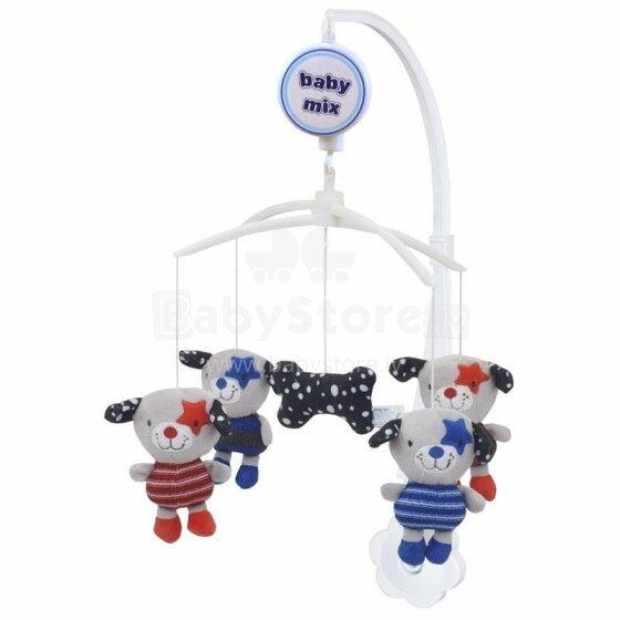 „Baby Mix Musical Mobile Art.TK/464M“ muzikinė karuselė su pliušiniais elementais