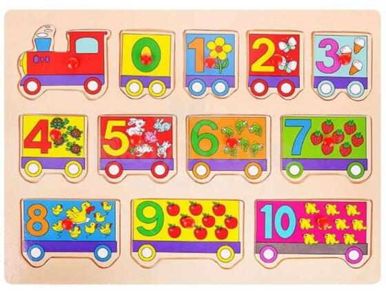 BebeBee Puzzle Art.500274 Attīstoša koka rotaļlieta puzzle