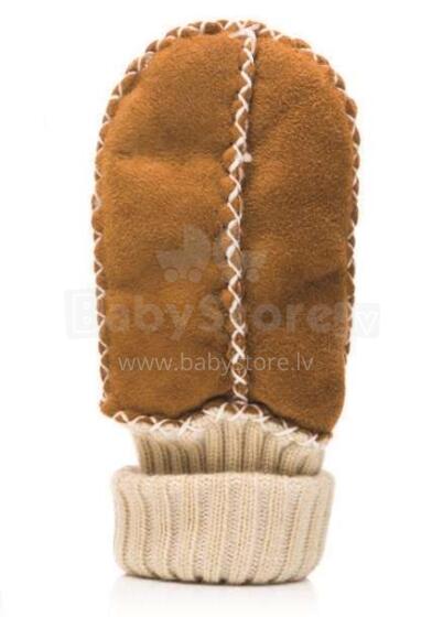 Fillikid Lammfell Grosse Art.B65-27 Braun рукавички для новорожденных из  шерсти
