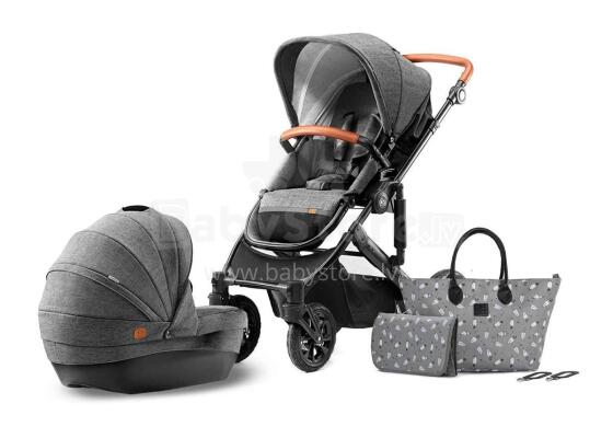 KinderKraft Prime Grey 2 in1 Art.KKWPRIMGRY0200  Universālie rati 2 in1