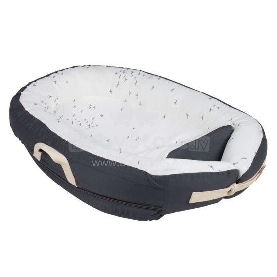 Voksi®  Baby Nest Art.116576 Dark Grey Flying  Ligzdiņa - kokons jaundzimušajiem Babynest