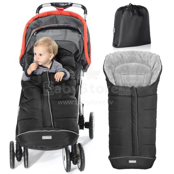 Bebe Basic Footmuff Universal Art.116584 Black ziemas guļammaiss