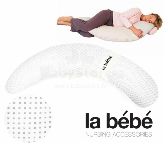 La Bebe™ Moon Maternity Pillow Art.85595 Liels spilvens grūtniecēm ar sintepona pildījums (īpaši mīksts un kluss)185сm