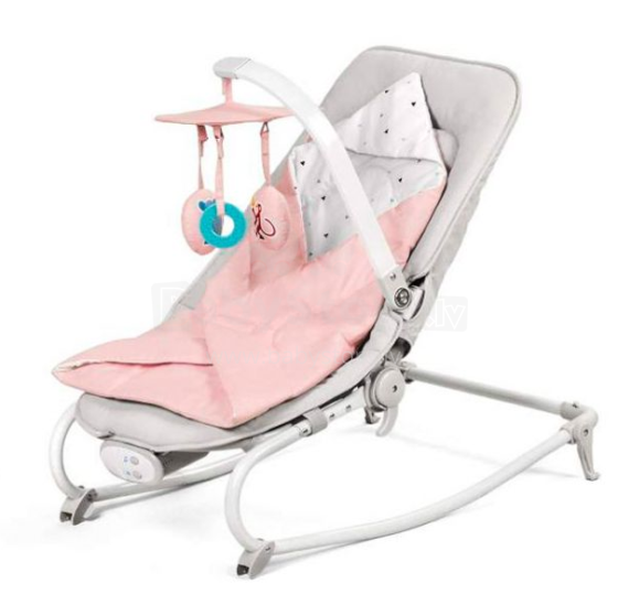 KinderKraft'18 Felio Art.KKBFELIPINK0000 Pink Stilinga kūdikio supamoji kėdė su muzika ir vibracija