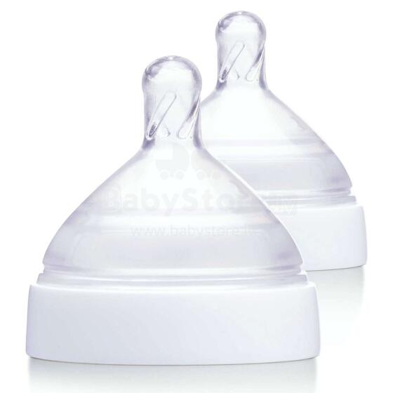 Summer Infant Nipple Breeze  Art.48436  Две силиконовые соски на бутылку 0+ мес.