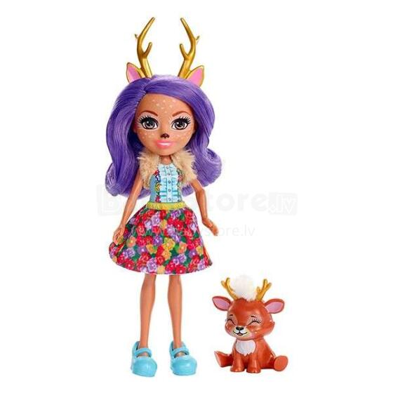 Enchantimals Deer  Doll Art.FXM75 Мини кукла с любимой зверушкой из серии Энчантималс