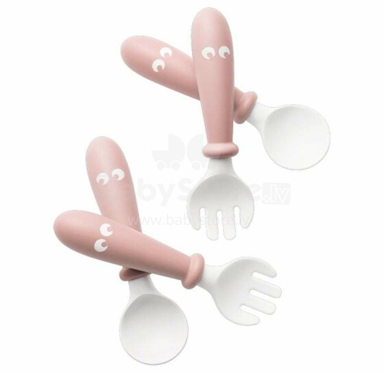 Babybjorn Spoon&Fork  Art.073064 Powder Pink  Komlekts karotītes un dakšiņas(4 gab.)