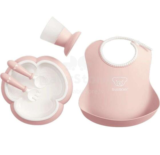 Babybjorn Dinner Set Art.070064 Powder Pink   Комплект столовых принадлежностей (5шт.)