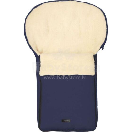 Womar S6 Classic Art.3-Z-SW-S6-014 Navy Blue  Спальный мешок на натуральной овчинке для коляски
