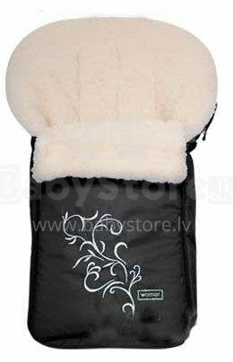 WOMAR SIBERIA Спальный мешок на овечьей шерсти для коляски N28, 12 черный