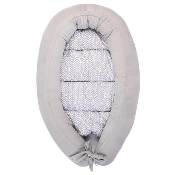 Womar Baby Cocoon Art.3-Z-KOK-03 White Leaves Гнездышко – кокон для новорожденных Babynest