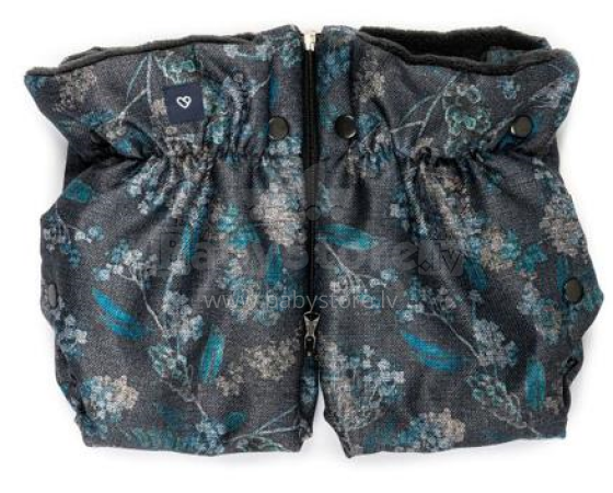 Womar Mufka Plusz Flori Art.3-Z-M-042 Blue divdaļīgie ratu cimdi ar flisa oderi