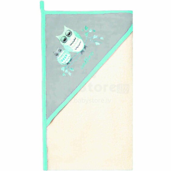 Womar Towel Art.3-Z-OK-104 Owl Blue   Детское махровое полотенце с капюшоном 80 х 80 см