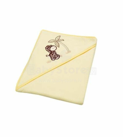 Ankras Art.117117 Zyrafka Yellow Baby hooded bath towel 80x80 cm