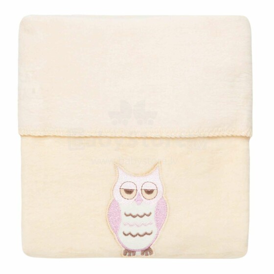 Womar Blanket Art.3-Z-KB-072 Owl Beige  Детское хлопковое одеяло/плед 75x100cм