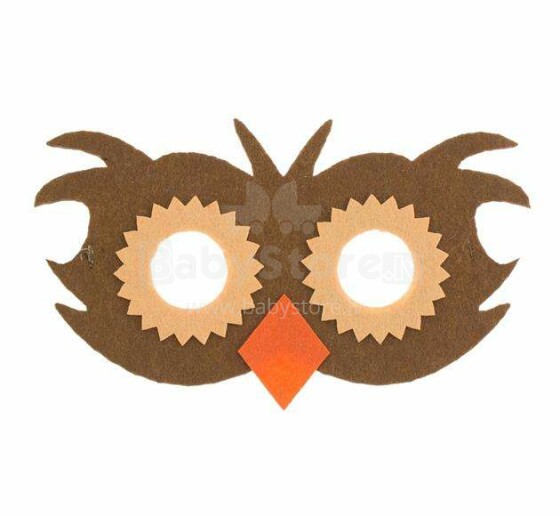 BebeBee Owl Art.500404 Brown Маска карнавальная из войлока