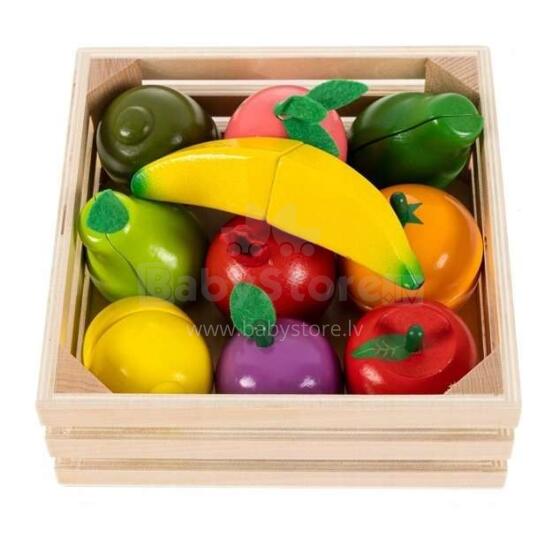 EcoToys Cutting Fruits Art.OWWT22444 Koka Augļi