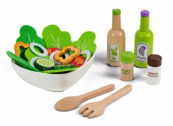 EcoToys Salad Set Art.	4303  Деревянный комплект для салата