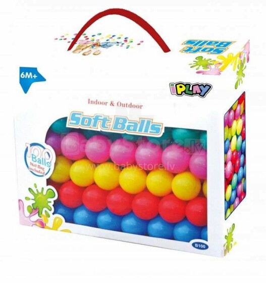 „EcoToys“ minkšti kamuoliai Art.B100 rinkinys su 100 kamuoliukų