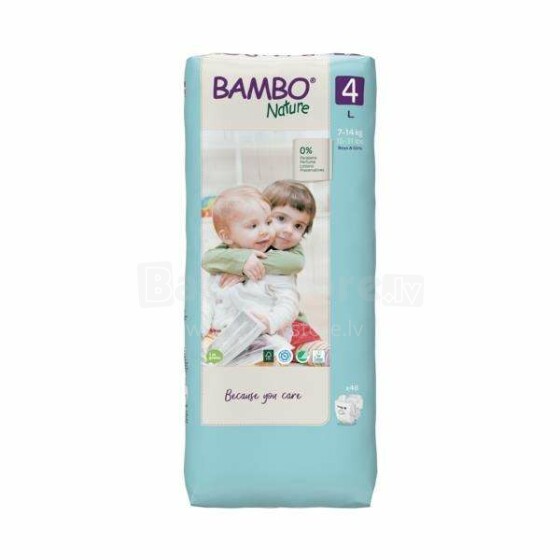 Bambo Nature Maxi Art.NBAMB4528  Детские подгузники 4 размер от 7-14 кг,48 шт.