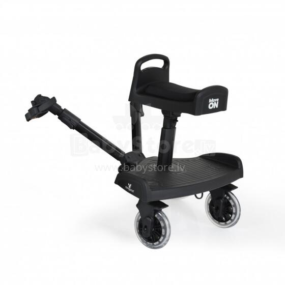 Mini Baby Ride On Board Art.117482 Black  Platform for a second child with a seat
