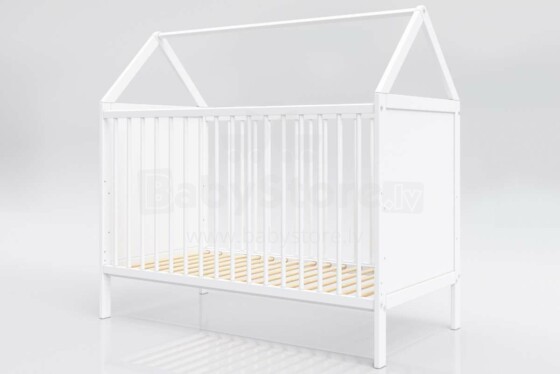 Baby Crib Club DK Art.117605  Laste puidust võrevoodi 140x70sm